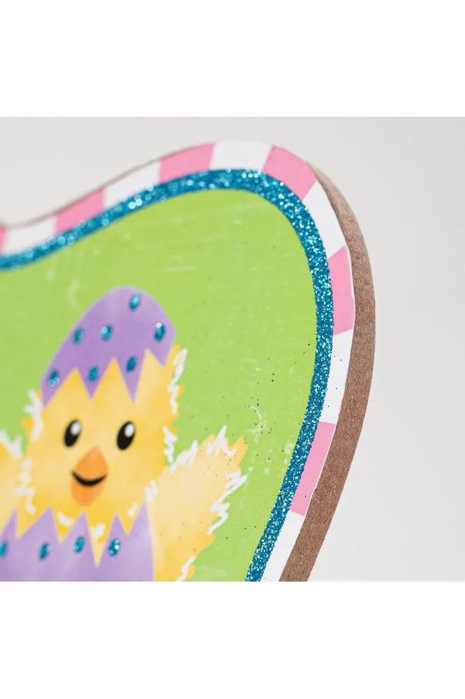 10" Wooden Sign: Glitter Chick Is Ready