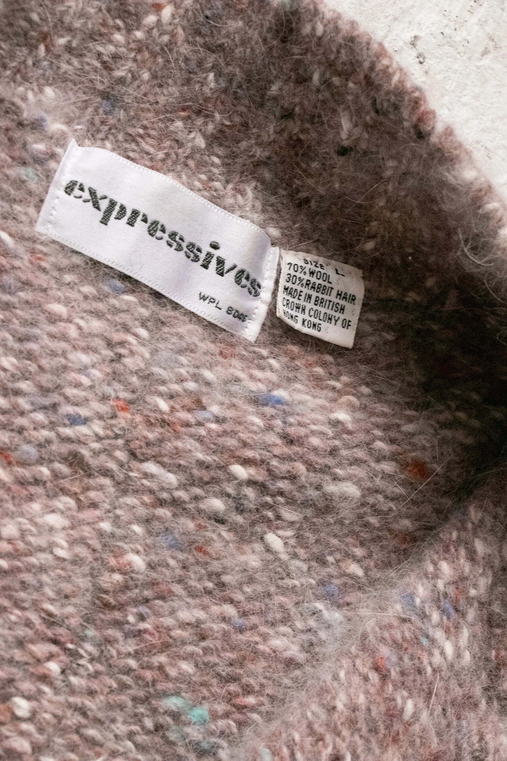 1980s Cardigan Sweater Wool Wool Fleck M