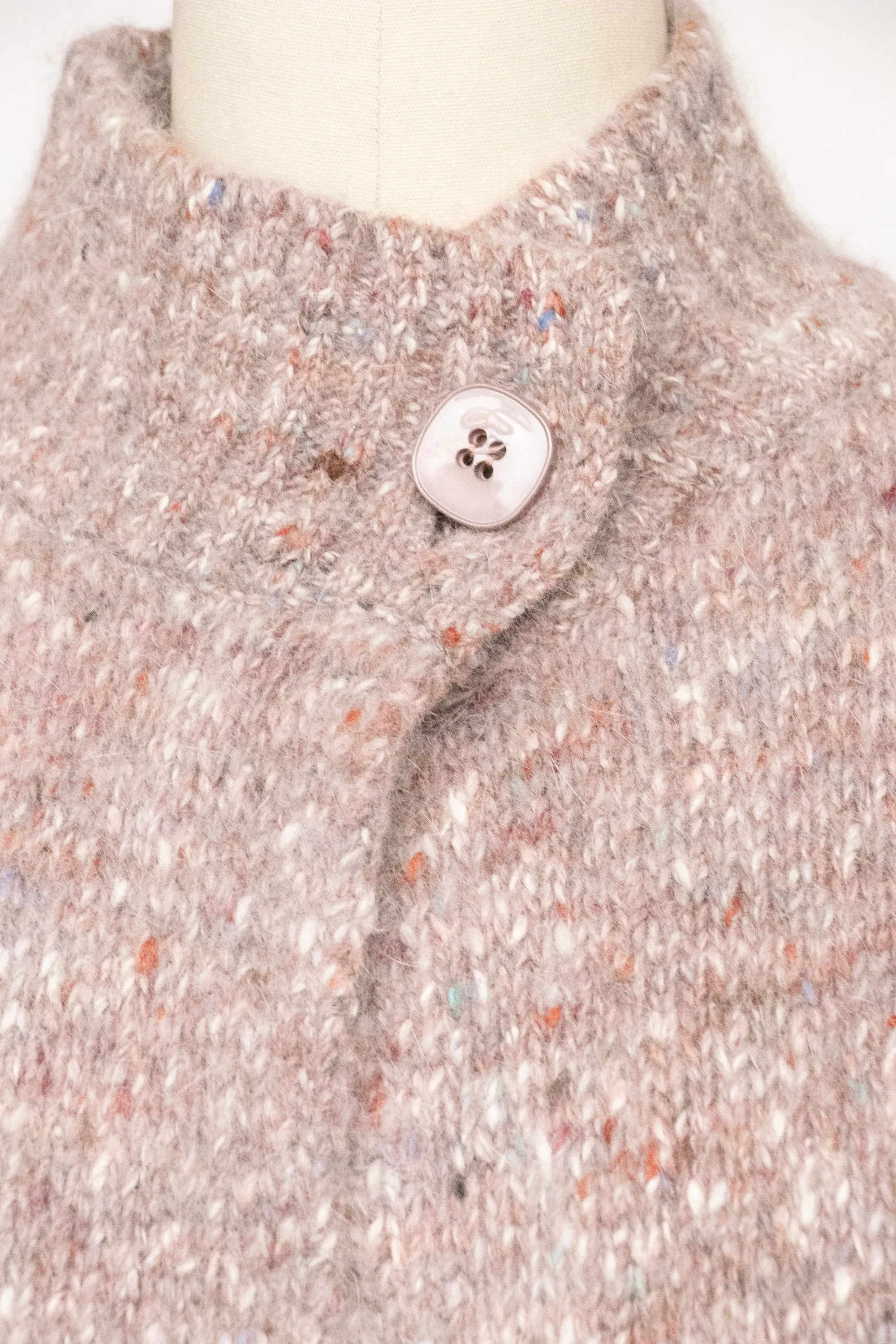 1980s Cardigan Sweater Wool Wool Fleck M