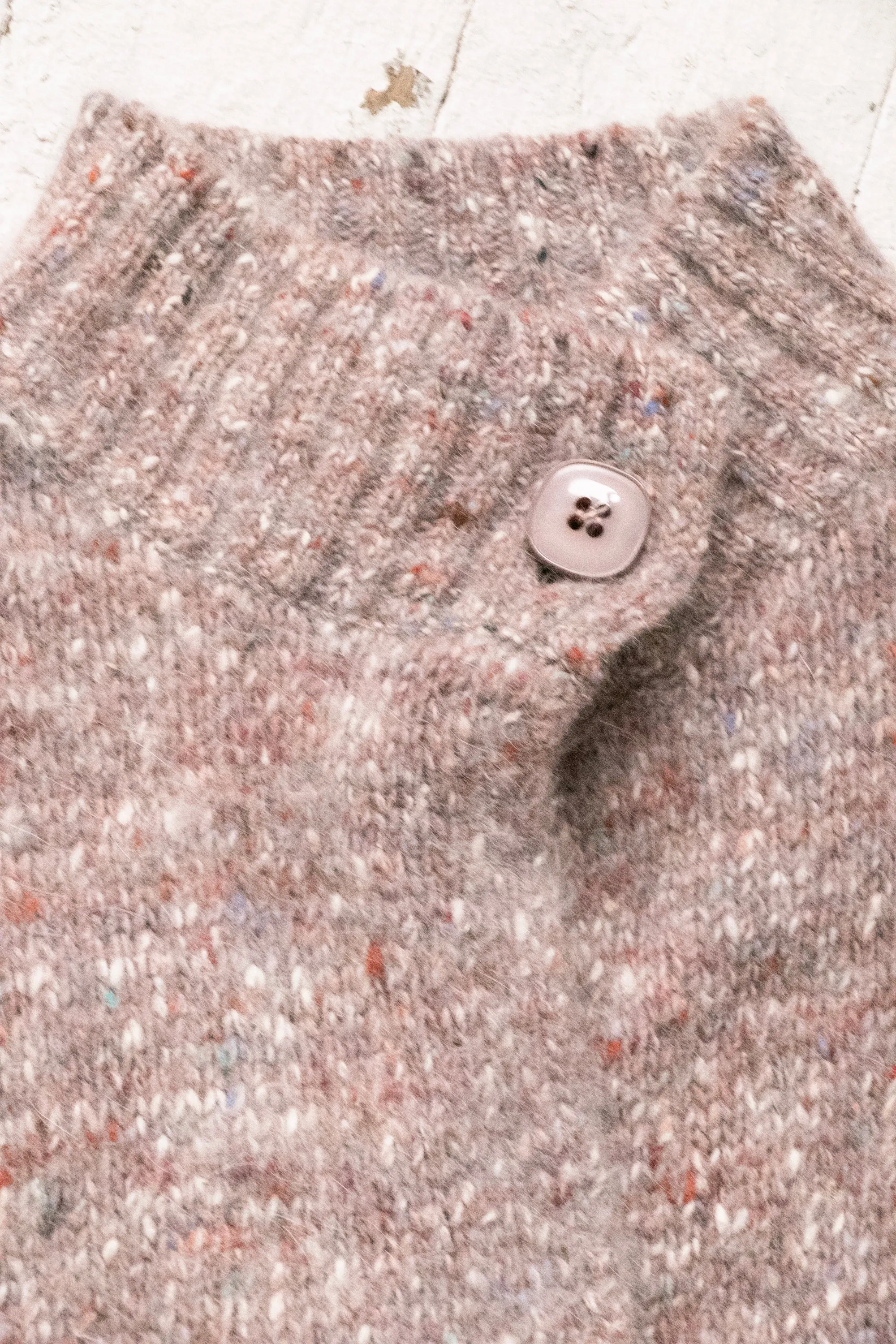 1980s Cardigan Sweater Wool Wool Fleck M