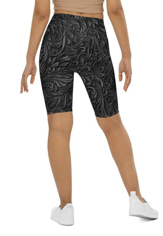 3D Art Deco Biker Shorts