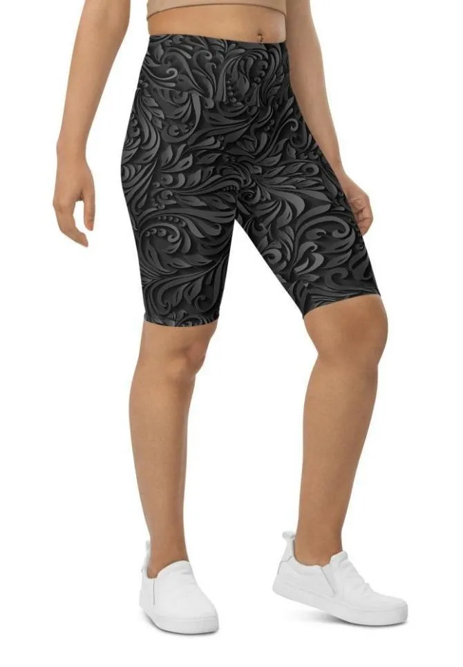 3D Art Deco Biker Shorts