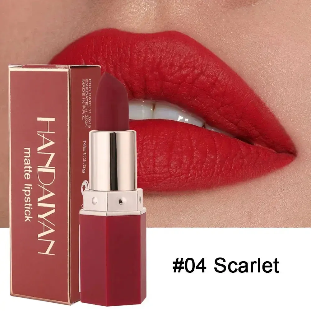 6-Color Matte Lipstick Set - Waterproof Beauty Lip Gloss