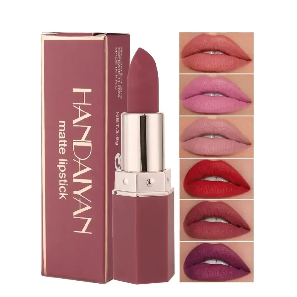 6-Color Matte Lipstick Set - Waterproof Beauty Lip Gloss