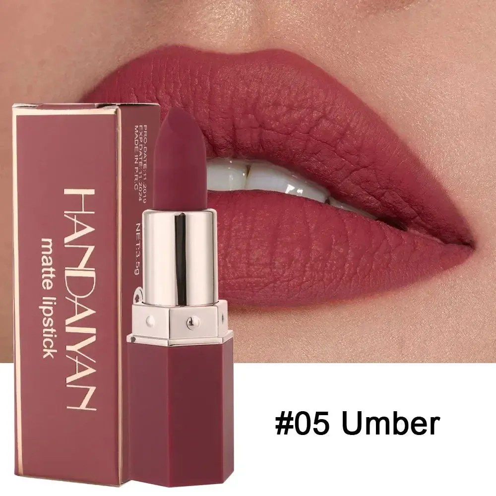 6-Color Matte Lipstick Set - Waterproof Beauty Lip Gloss