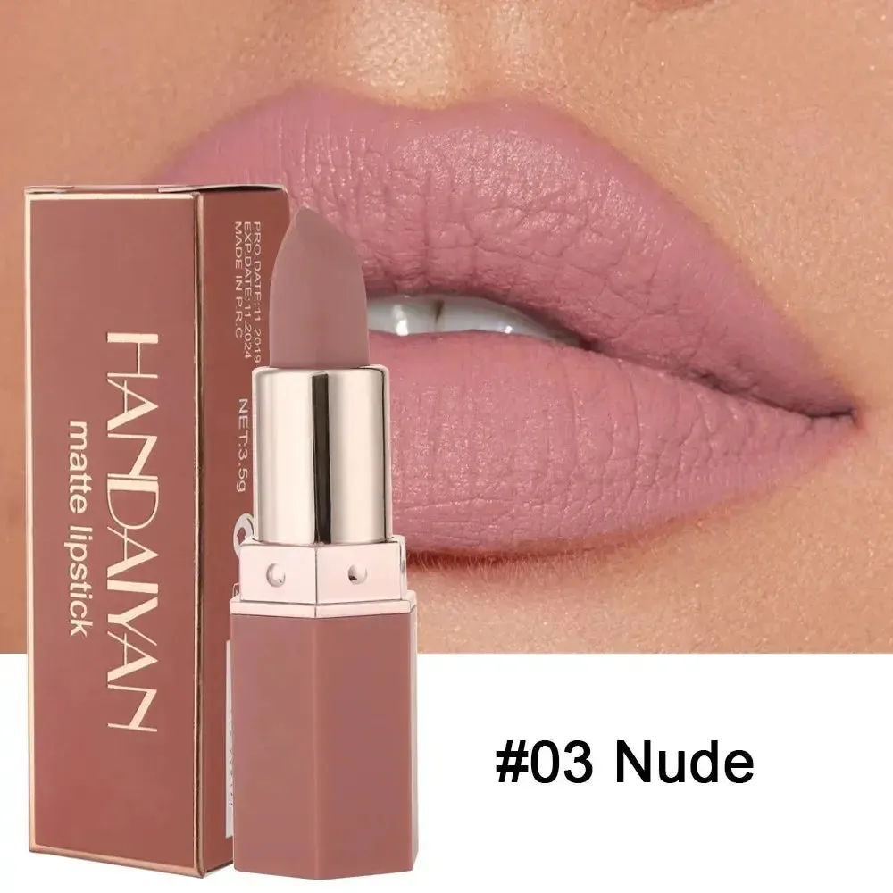 6-Color Matte Lipstick Set - Waterproof Beauty Lip Gloss