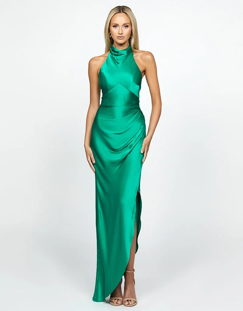 AALIYAH HIGH NECK COWL GOWN B69D17L