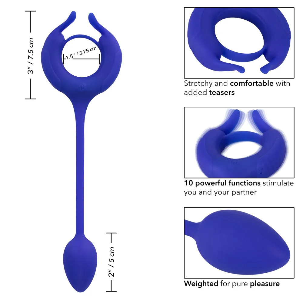Admiral Plug & Play Vibrating Weighted Cock Ring & Anal Plug