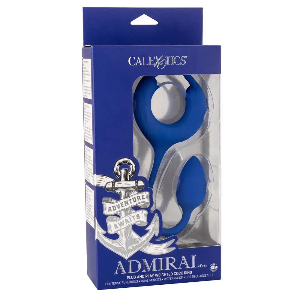 Admiral Plug & Play Vibrating Weighted Cock Ring & Anal Plug
