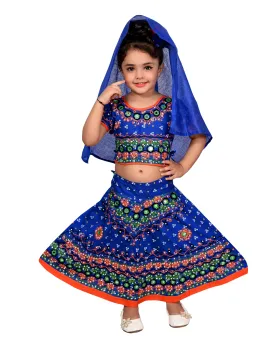 Ahhaaaa Girls Cotton Lehenga Choli-Chania Choli with Dupatta Set