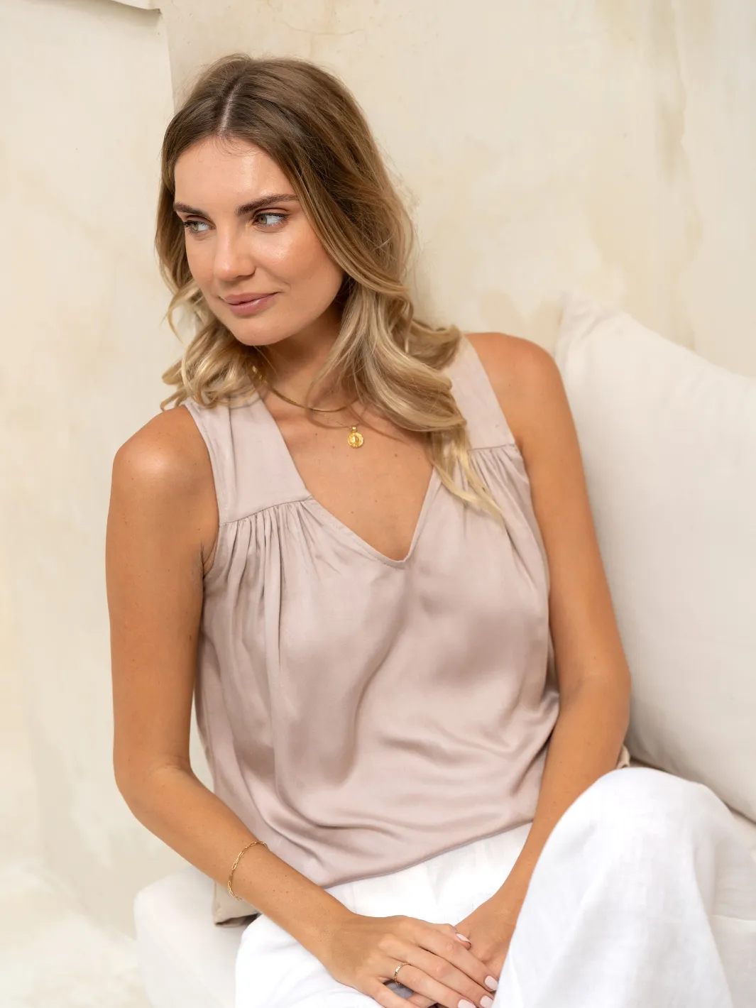 Champagne Alba Bamboo Womens Top