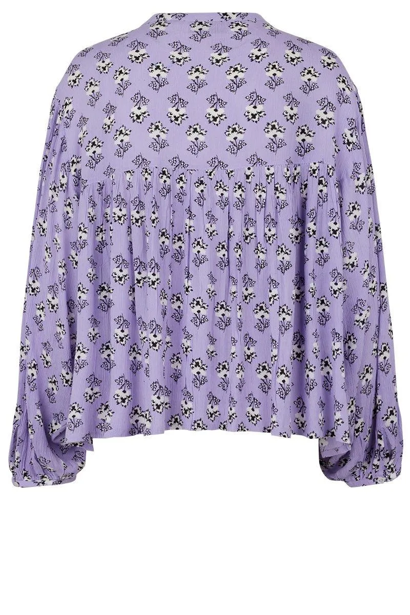 Alby Blouse Purple Floral