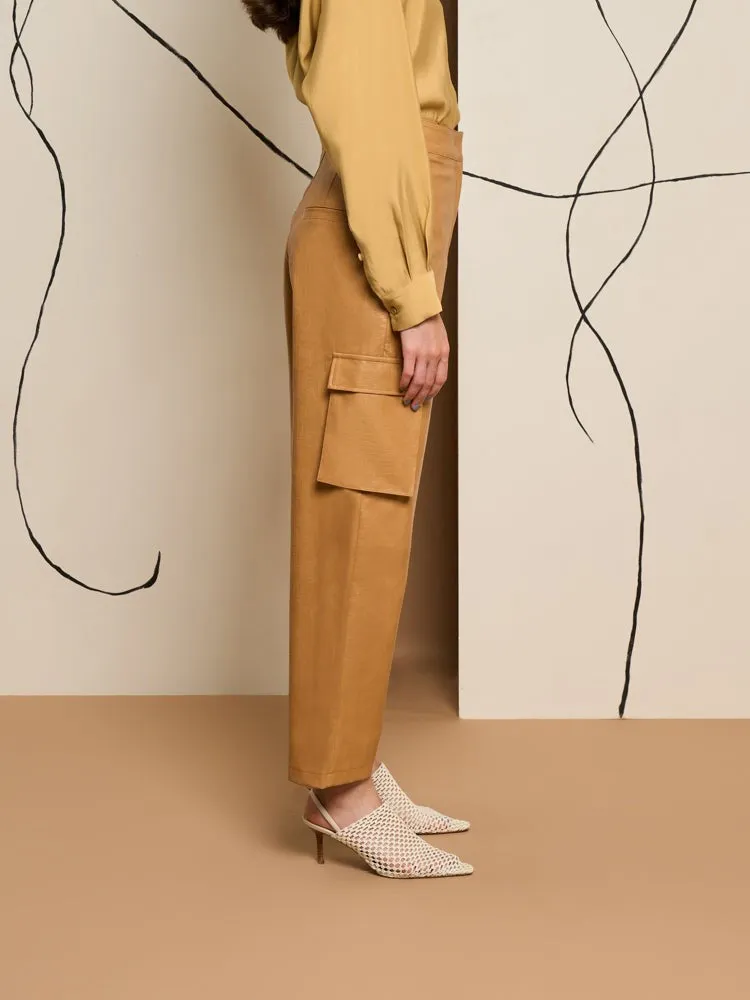 Alexa PU Cargo Trousers
