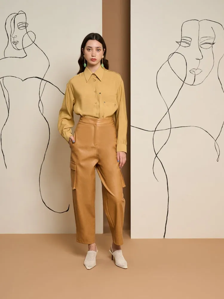 Alexa PU Cargo Trousers