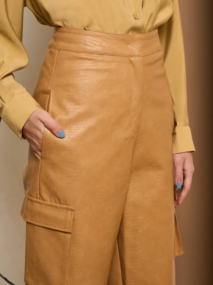 Alexa PU Cargo Trousers