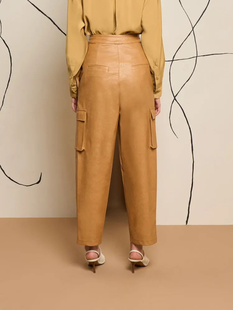 Alexa PU Cargo Trousers