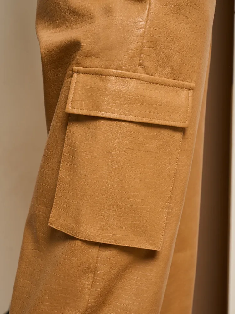 Alexa PU Cargo Trousers