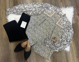 Animal Print Chiffon Top