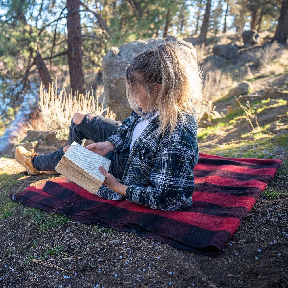 Arcturus Backwoods Wool Blanket - Red Buffalo Plaid