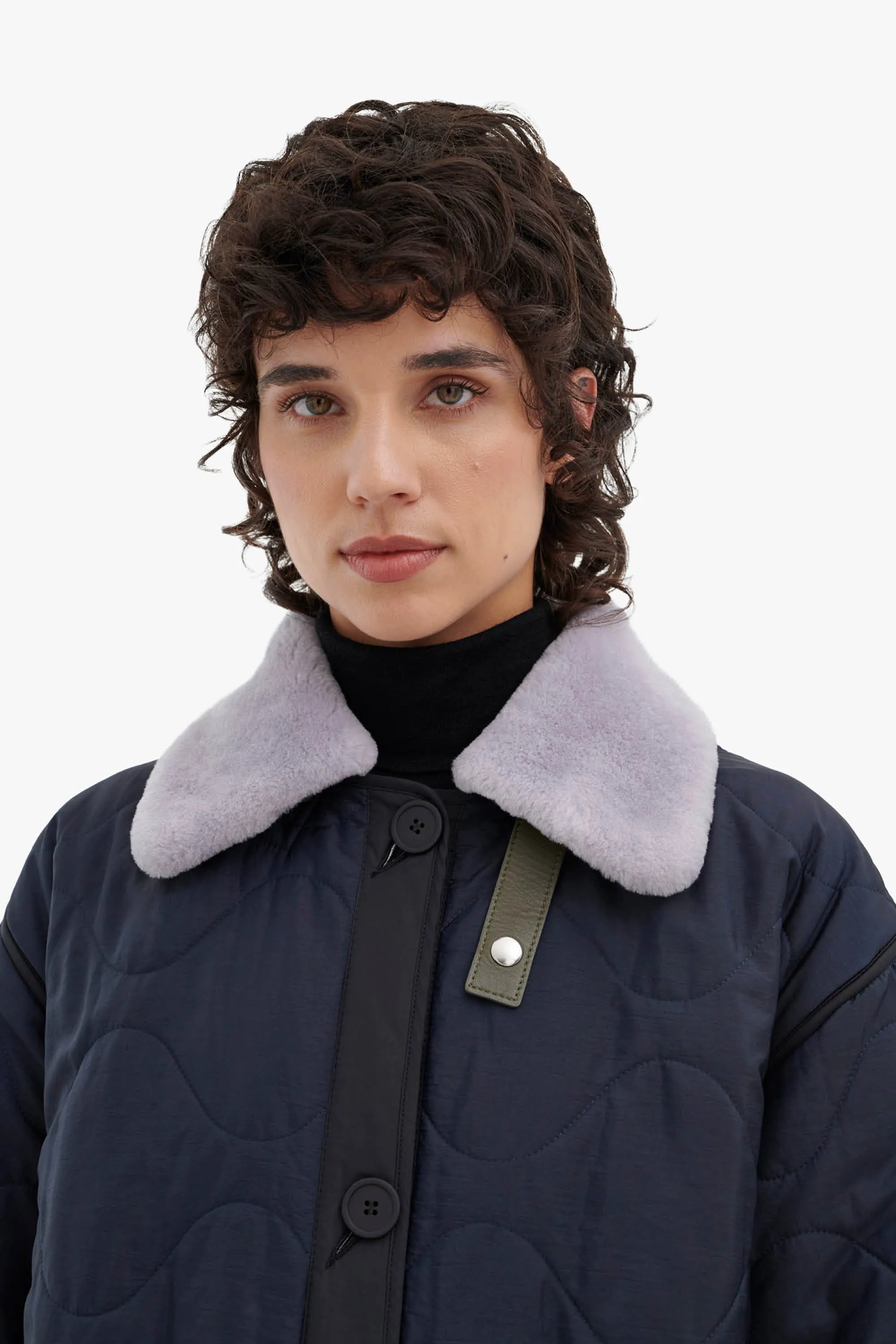 Aviator Collar - Heather / Dark Olive