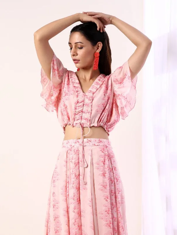 Baby Pink Printed Co-Ord Set (Set of 2)
