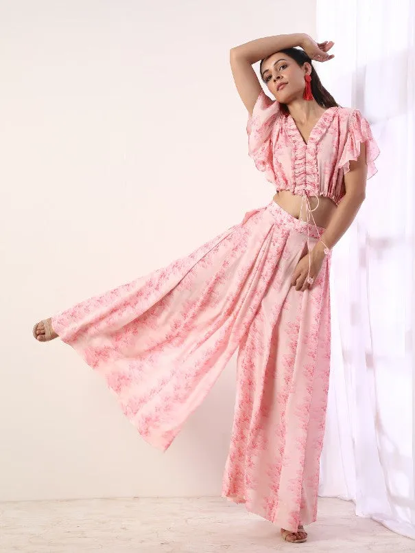 Baby Pink Printed Co-Ord Set (Set of 2)