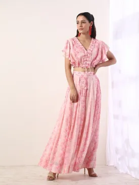 Baby Pink Printed Co-Ord Set (Set of 2)