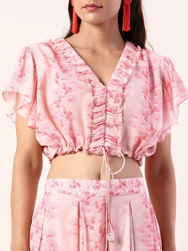Baby Pink Printed Co-Ord Set (Set of 2)