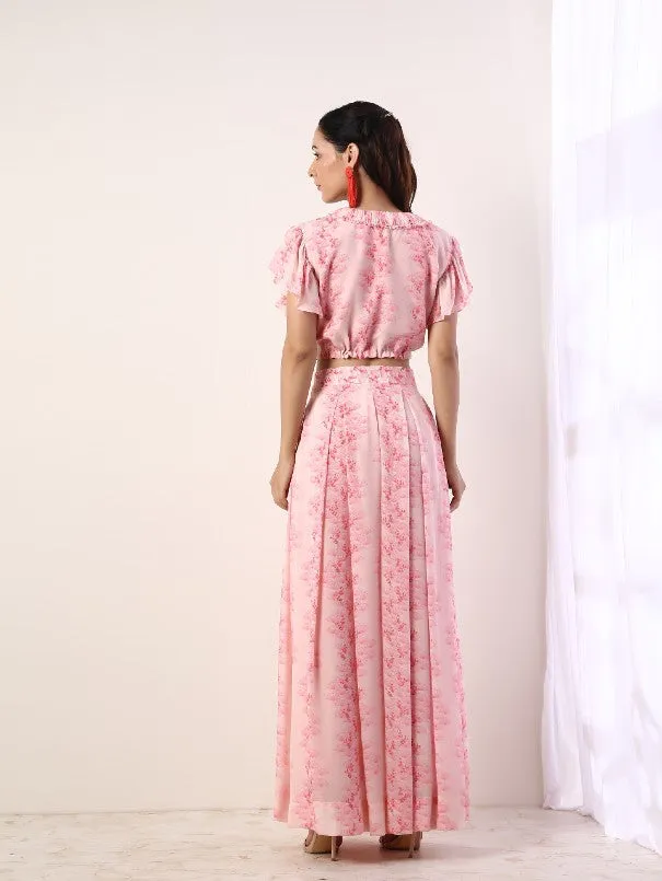 Baby Pink Printed Co-Ord Set (Set of 2)