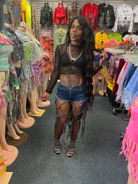 bad and boujee KNOT SHORTS