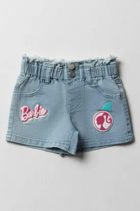 Barbie Denim Shorts Light Wash