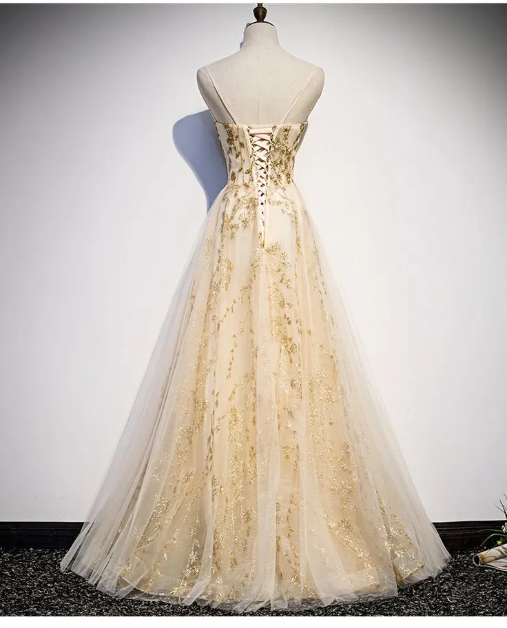 Beautiful Tulle Lace Long Evening Gown New Style Formal Prom Dress SH1045