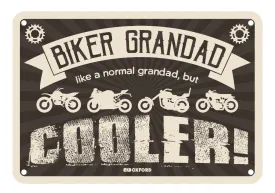 Biker Grandad Garage Metal Sign