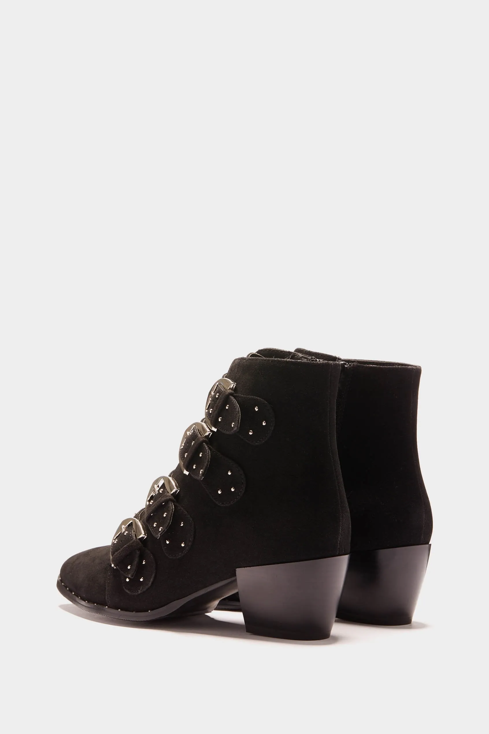Black Four Buckle Boot