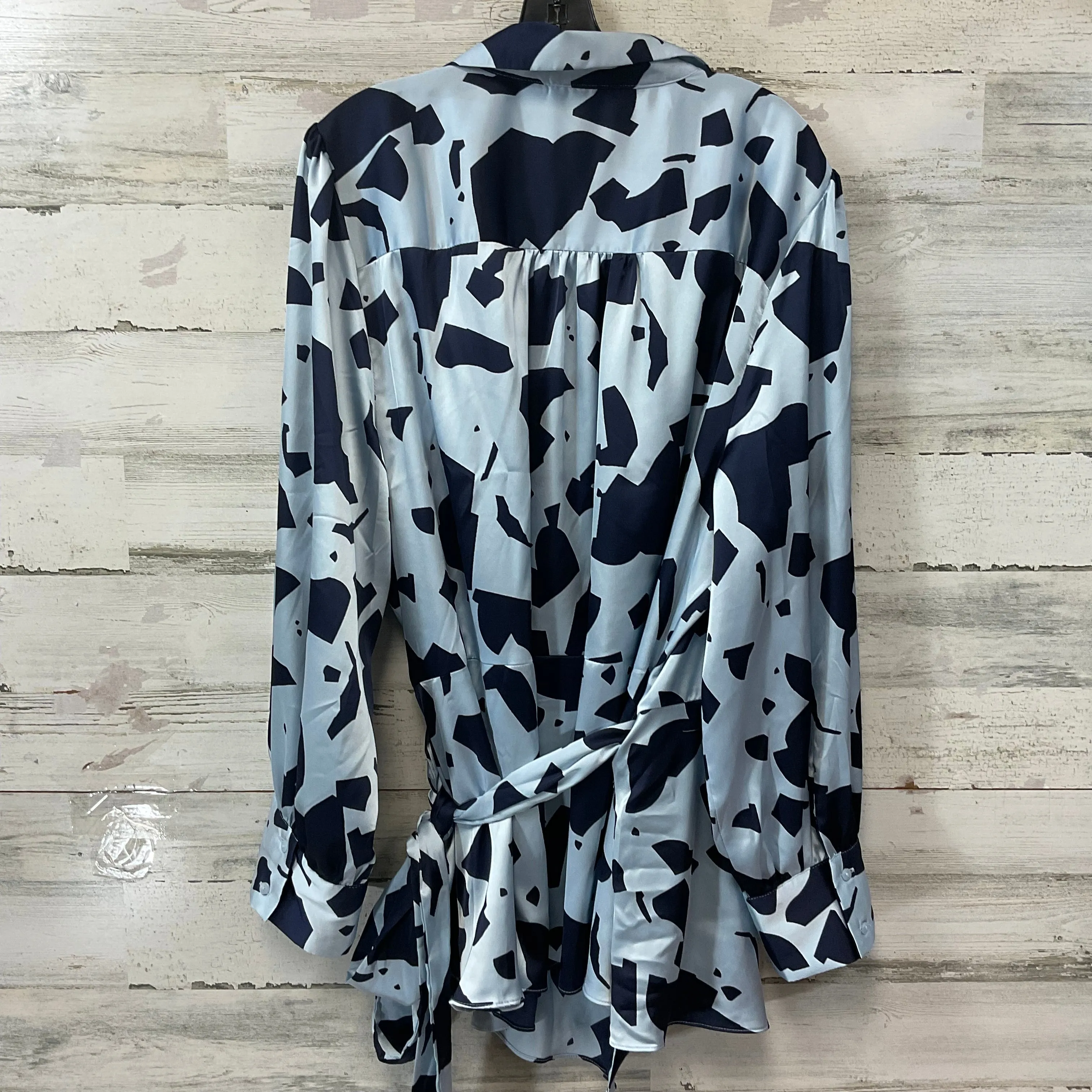 Blouse Long Sleeve By Alfani In Blue, Size: 4x