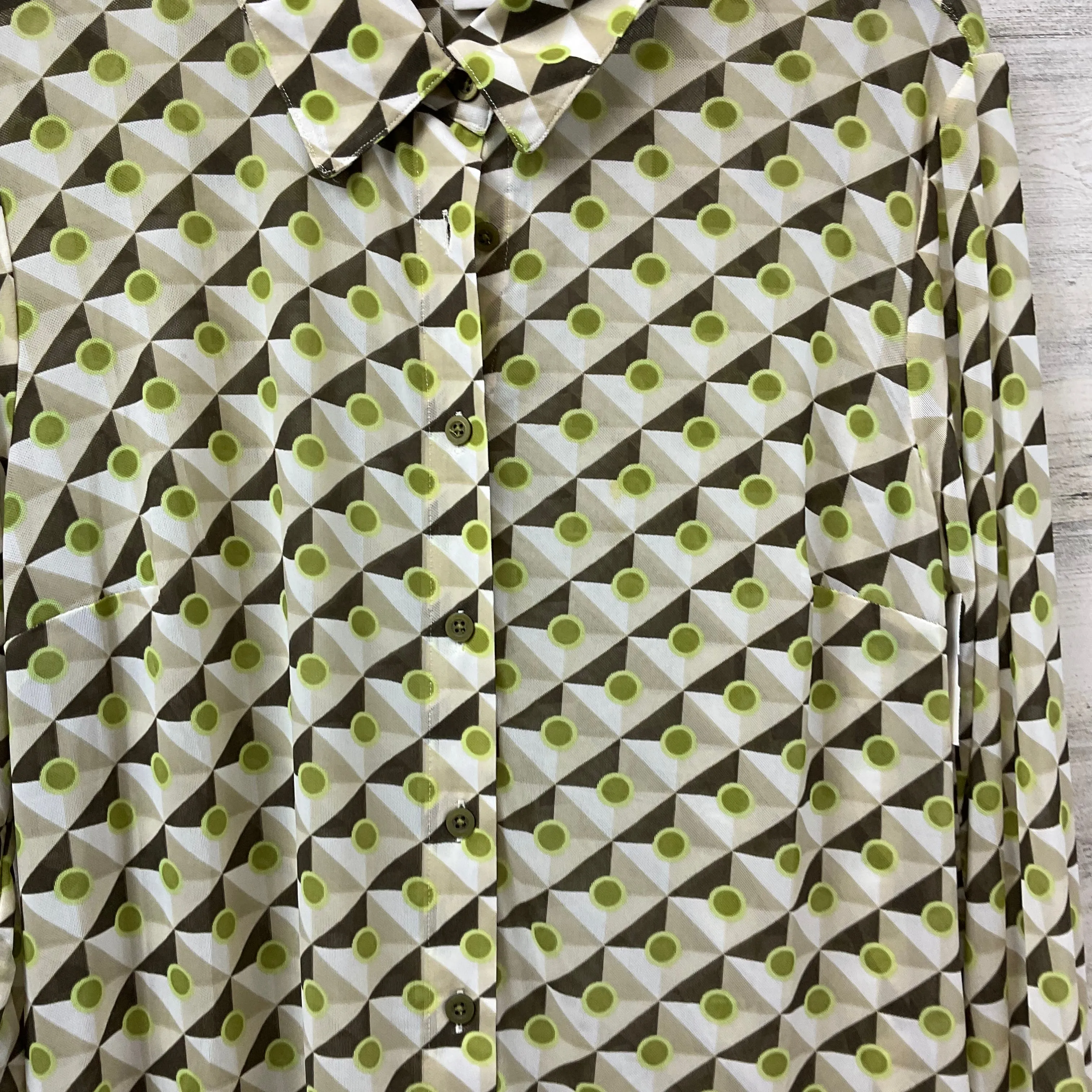 Blouse Long Sleeve By Cabi In Green, Size: M