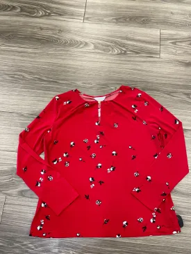 Blouse Long Sleeve By Liz Claiborne In Floral Print, Size: L