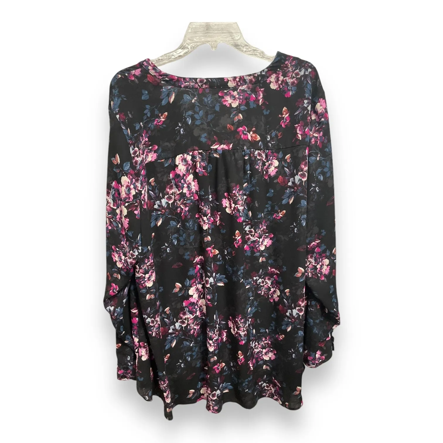 Blouse Long Sleeve By Torrid In Floral Print, Size: 3x