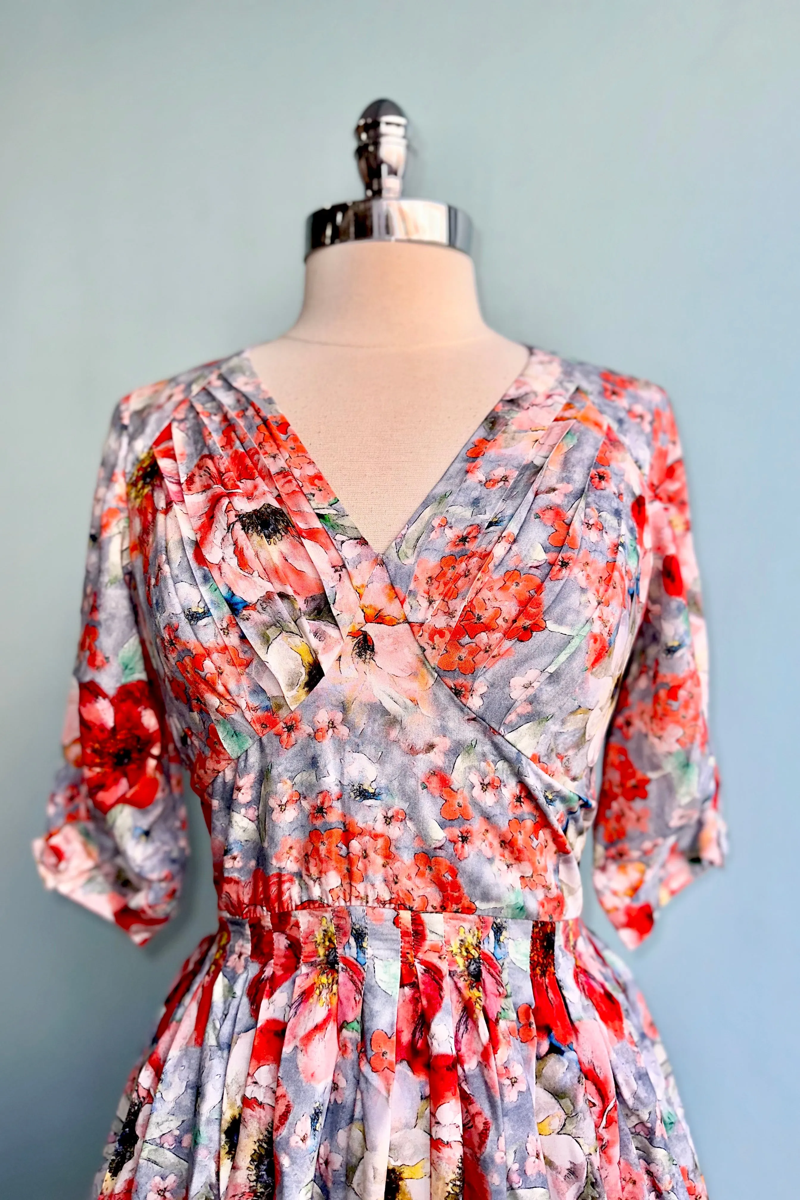 Bronge-Rose Floral Dress by Miss Candyfloss