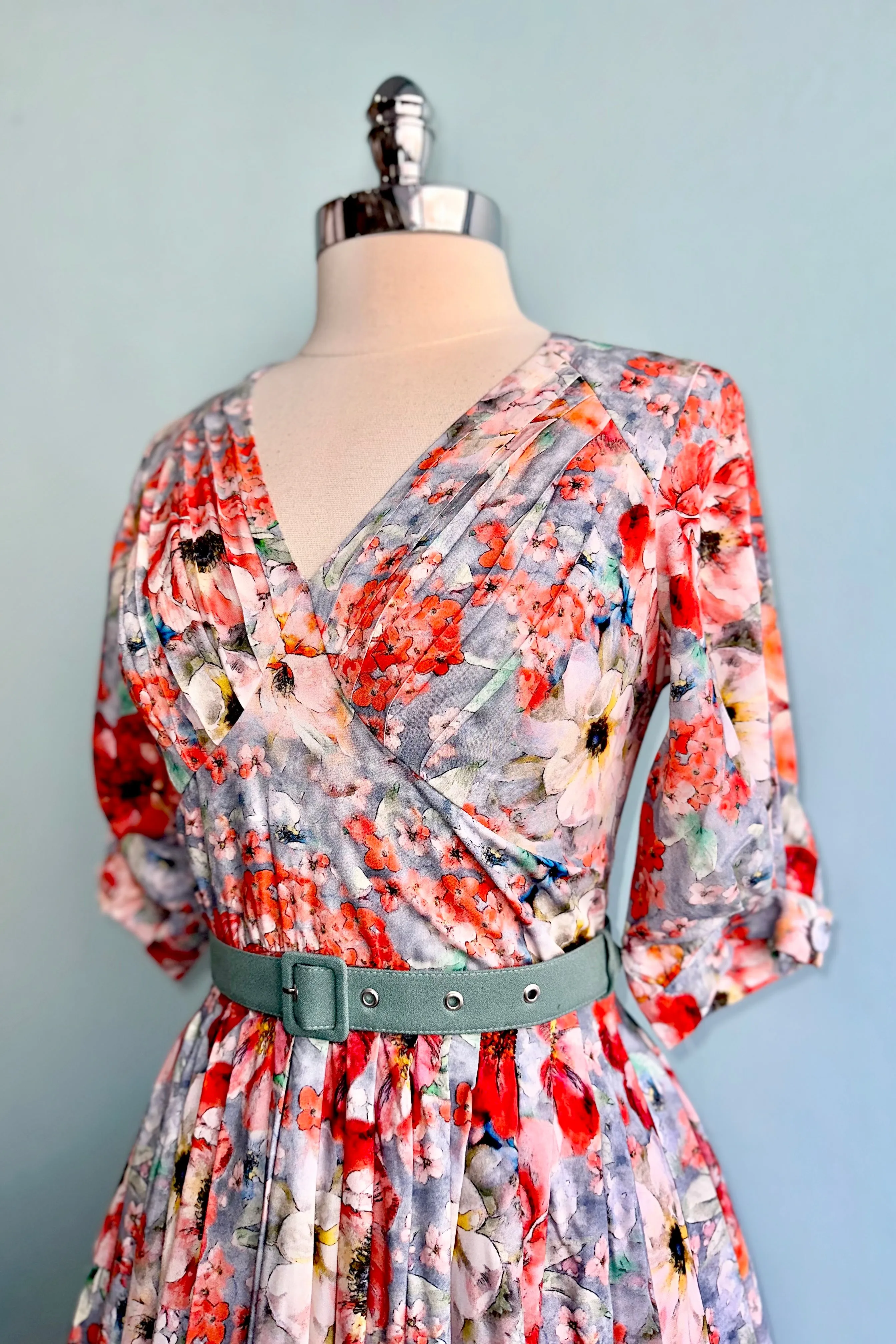 Bronge-Rose Floral Dress by Miss Candyfloss