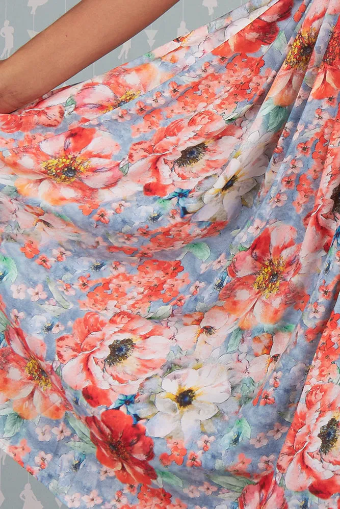 Bronge-Rose Floral Dress by Miss Candyfloss
