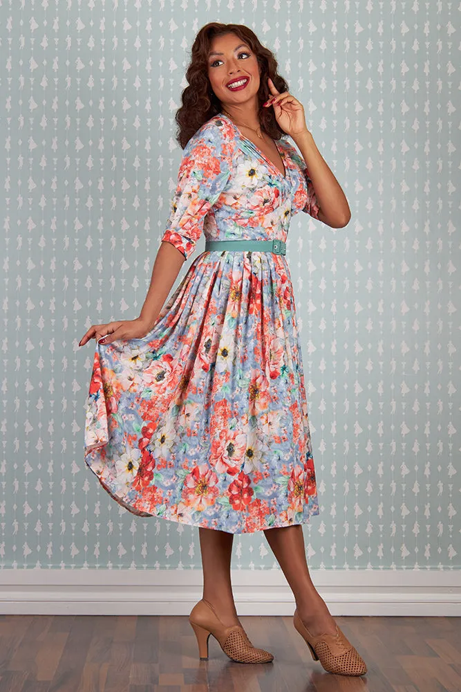 Bronge-Rose Floral Dress by Miss Candyfloss