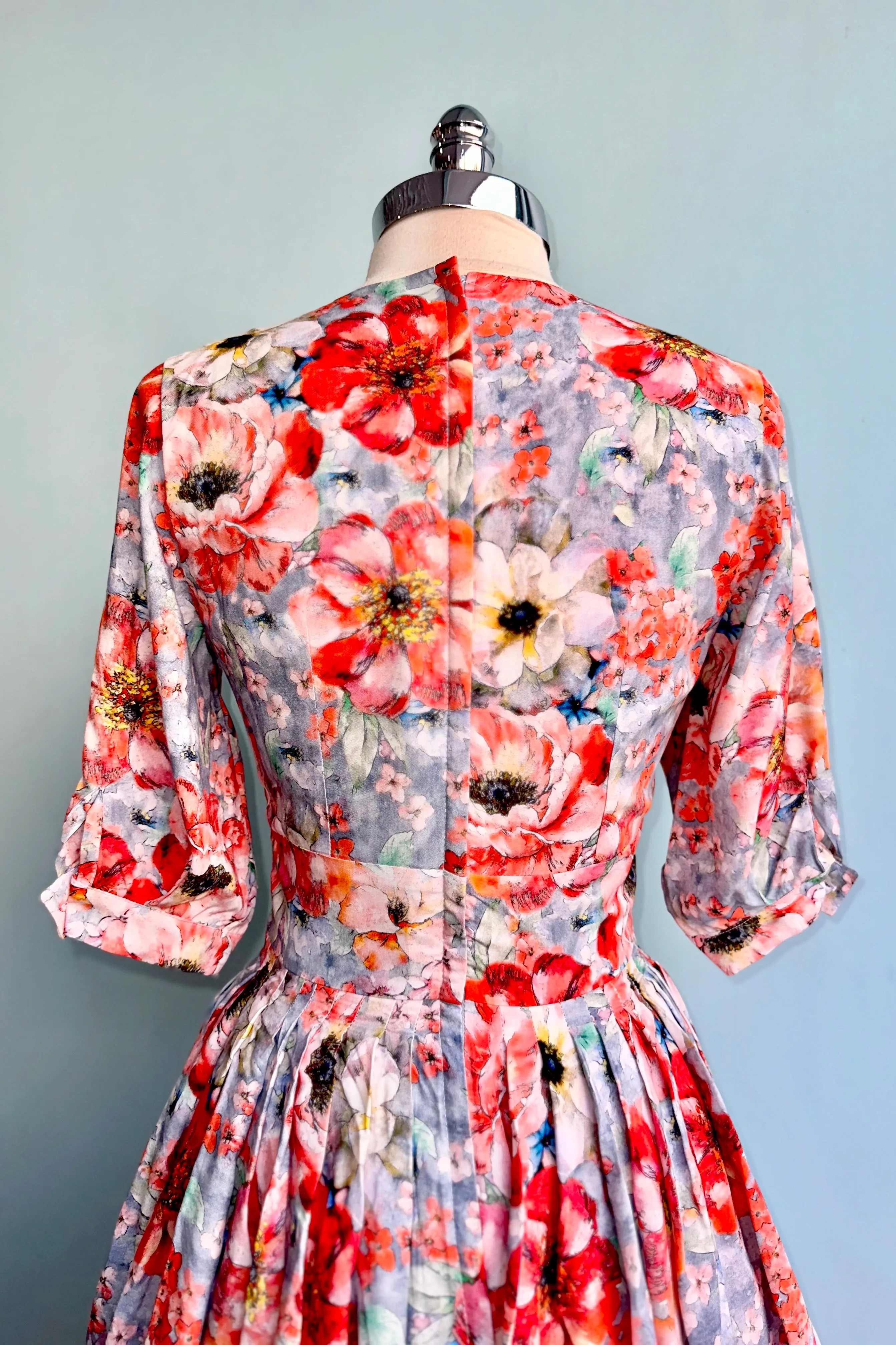 Bronge-Rose Floral Dress by Miss Candyfloss