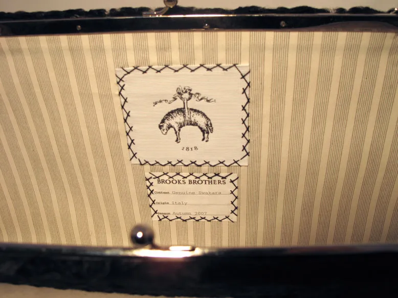 Brooks Brothers Black Swarkara Oversized Clutch