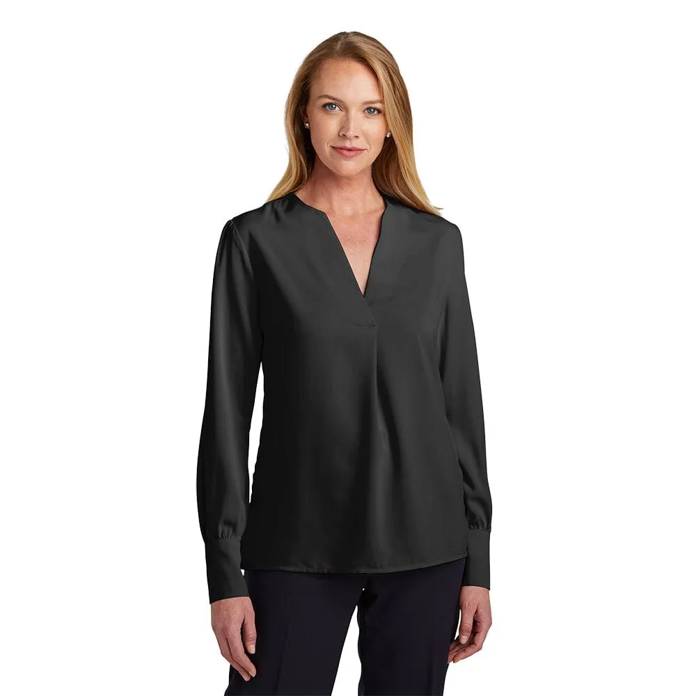 Brooks Brothers - Women's Open-Neck Satin Blouse