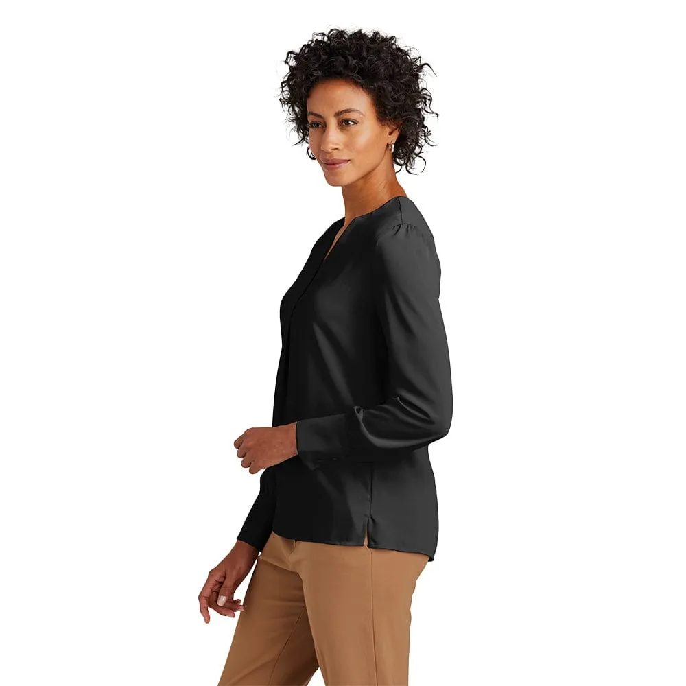 Brooks Brothers - Women's Open-Neck Satin Blouse
