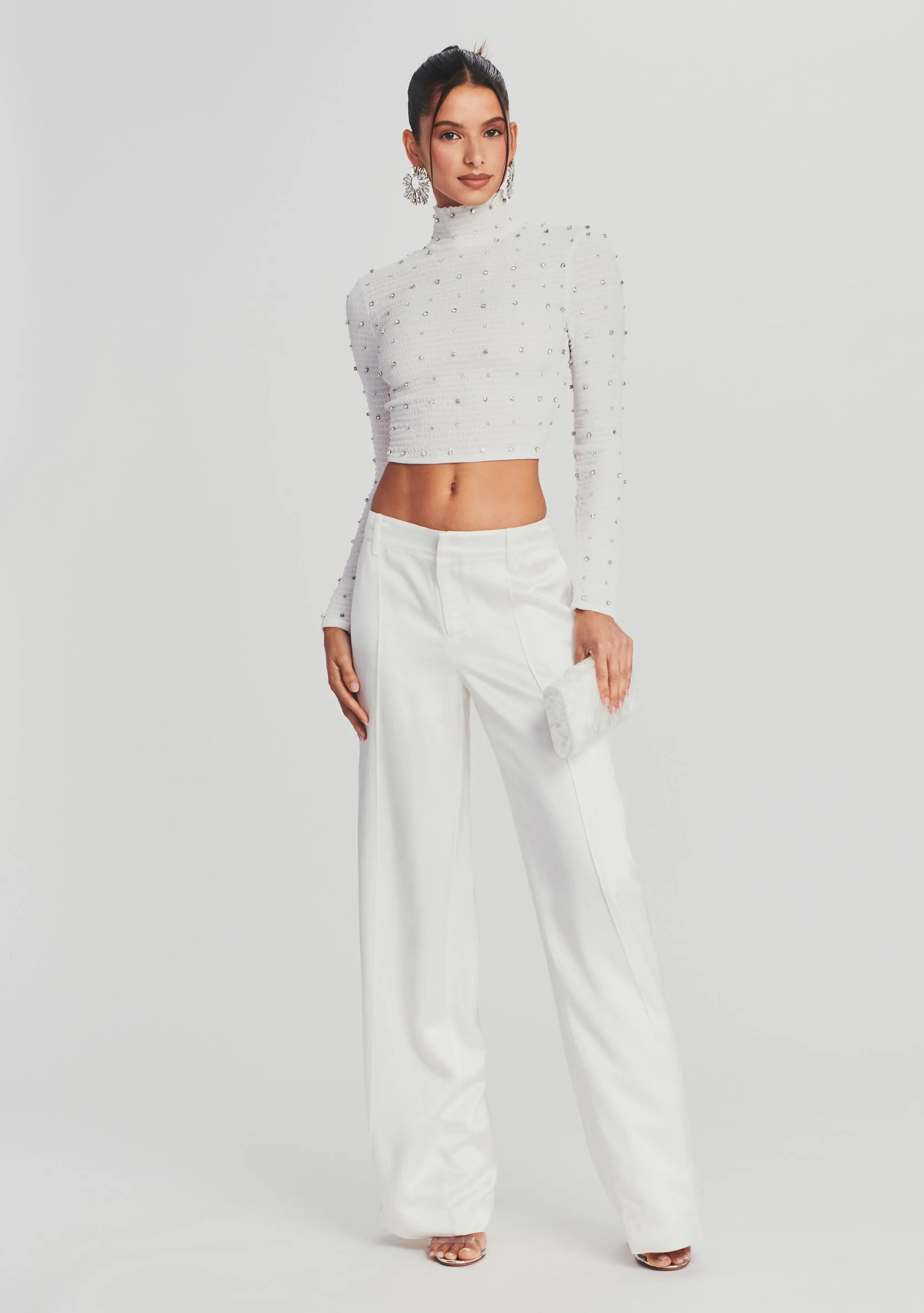 Brooks Embellished Chiffon Top