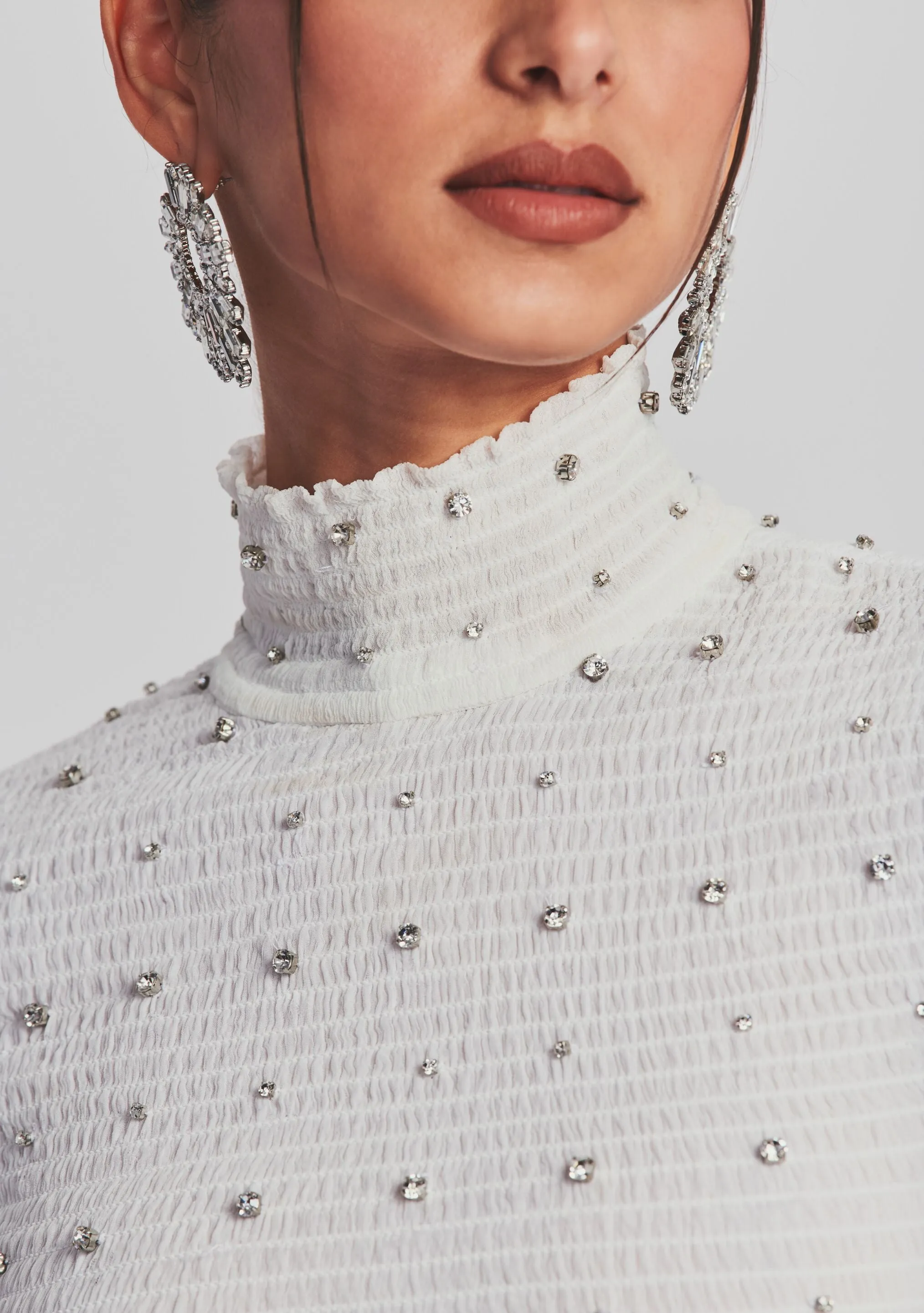 Brooks Embellished Chiffon Top