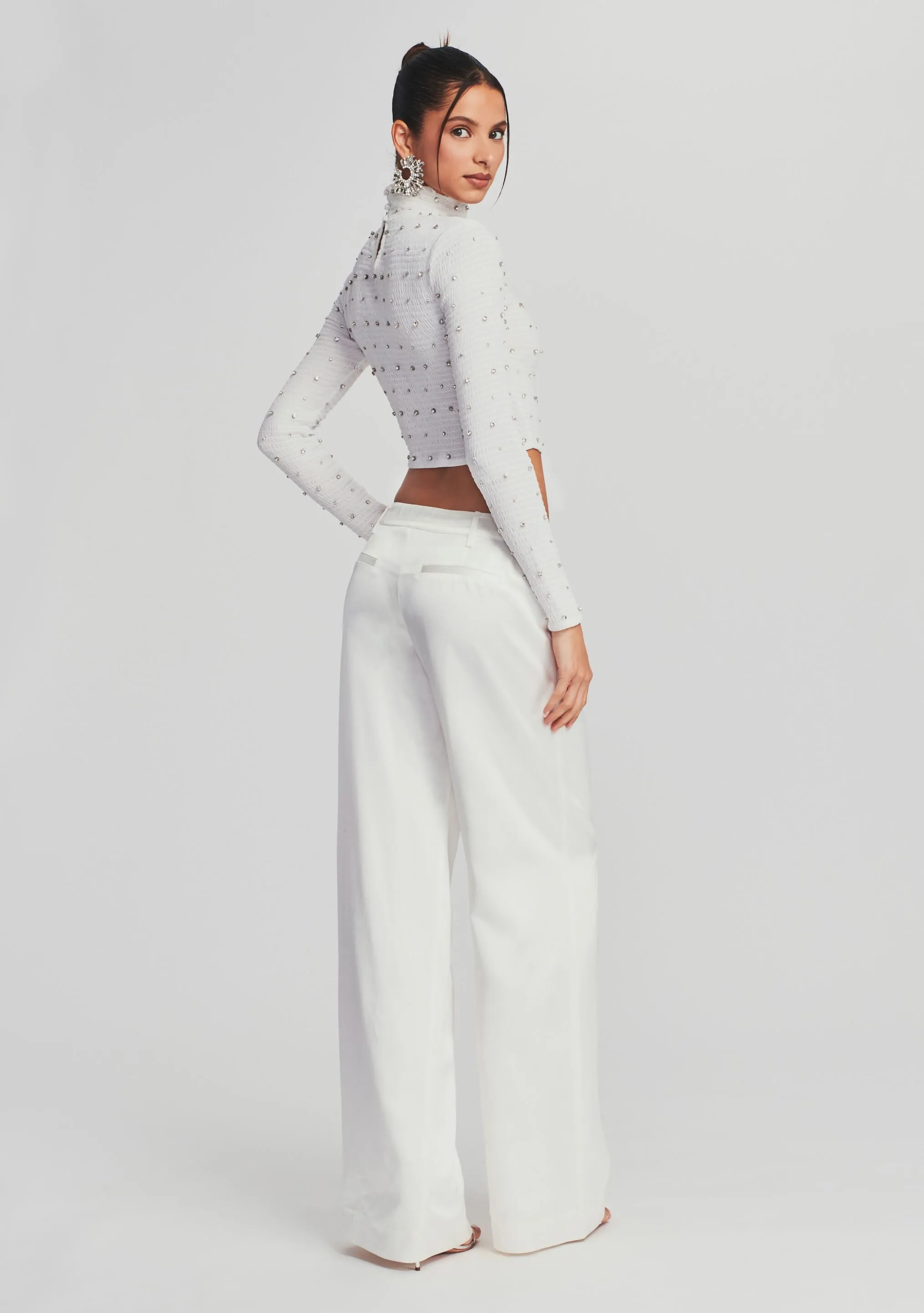 Brooks Embellished Chiffon Top
