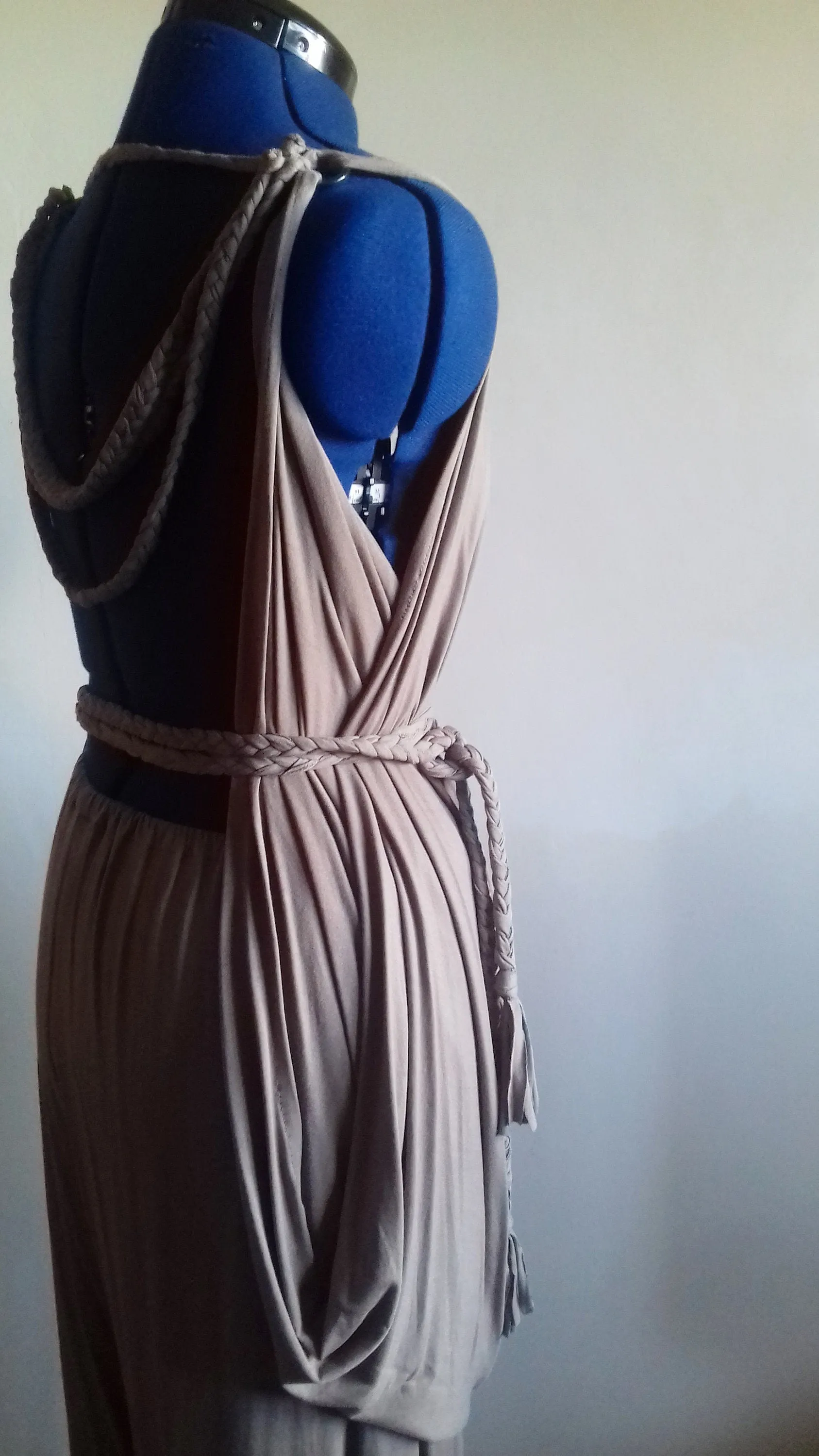 Brown Festival Beach Outfit Two Piece Soft Jersey